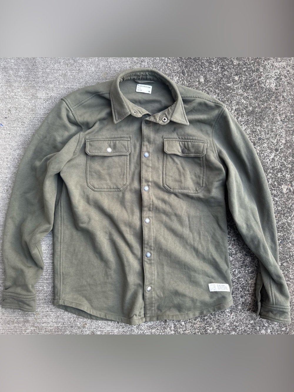 Frank & Oak Mens Tan Shirt Jacket / Shacket Button Up - Size M
